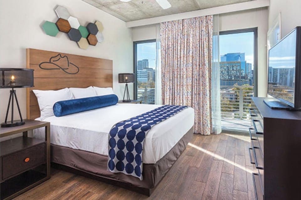 King Size Bed in the Master Bedroom. The Master also has a Bathroom En-Suite