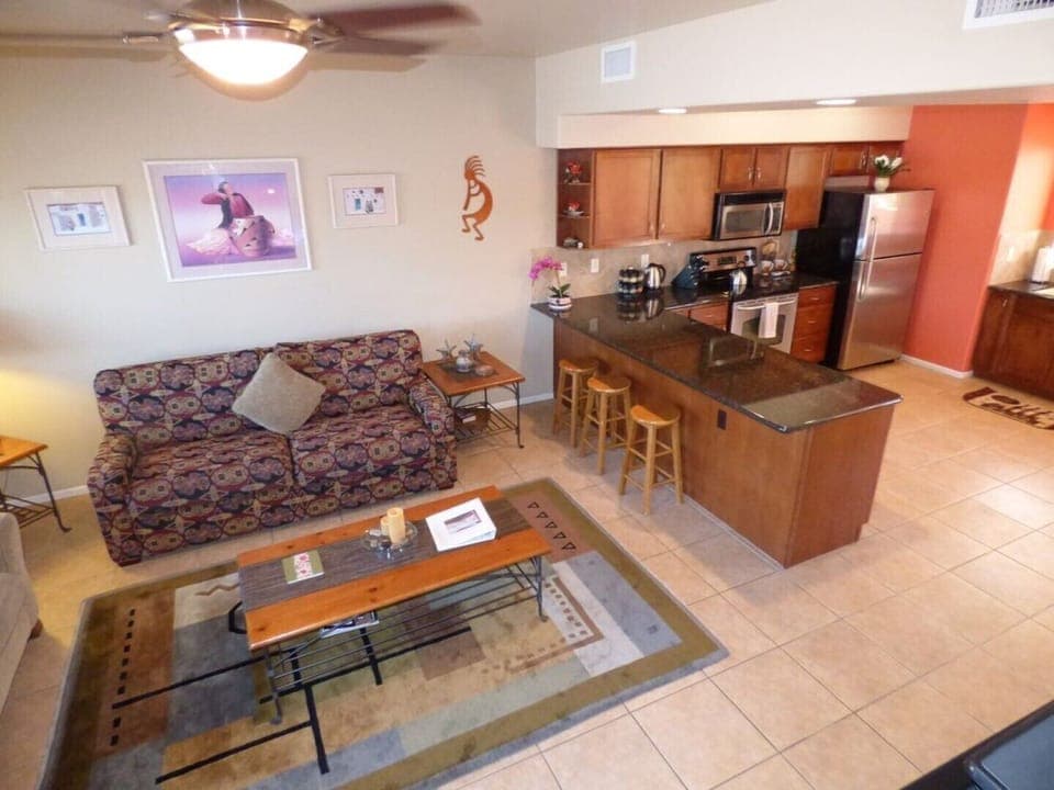 Living room with sleeper sofa