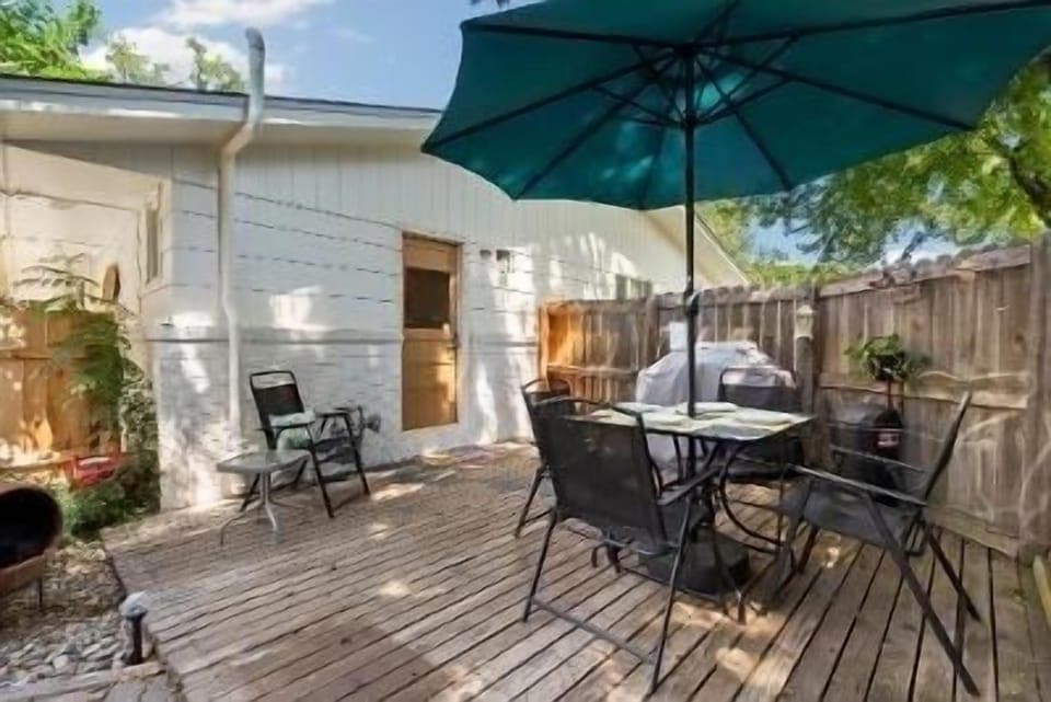 You own private deck and fenced yard