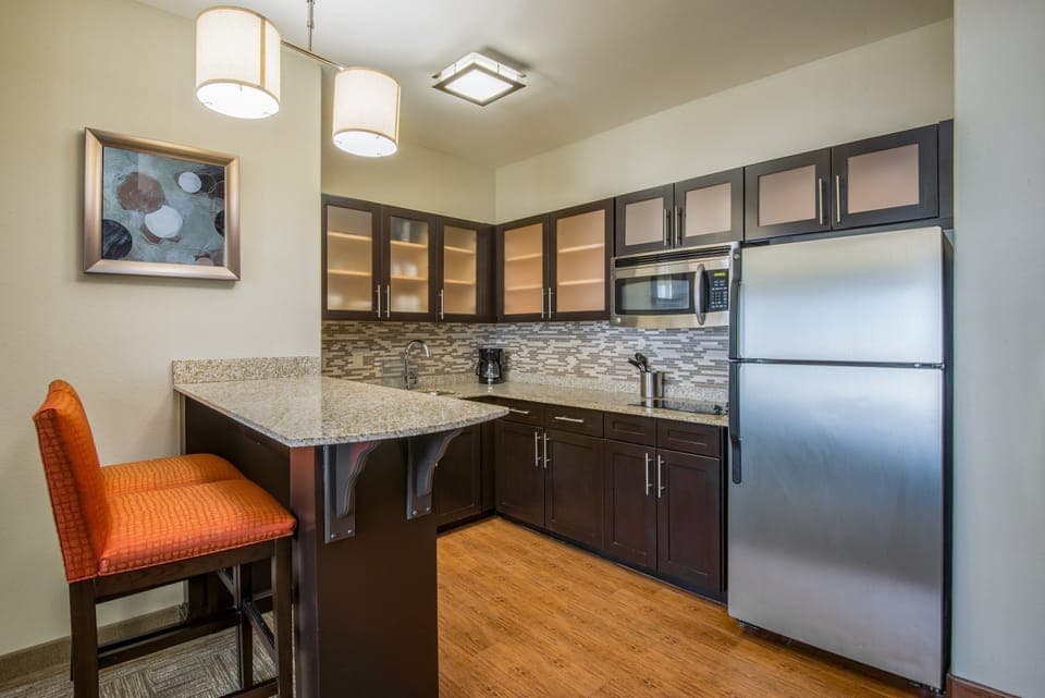 The fully-equipped kitchen features all the amenities you'd need to make a delicious meal.