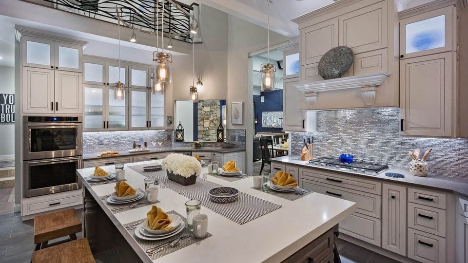 Kitchen with large center island