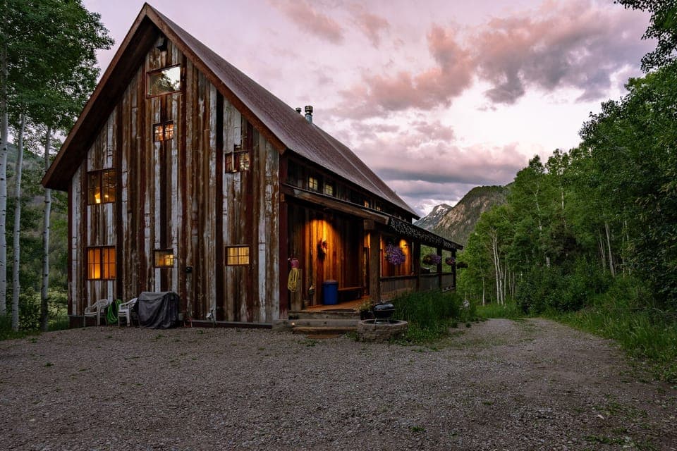 House at dusk
