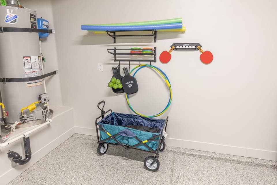 Garage Amenities - Load up your pool towels, toys and pickleball equipment in the wagon and head to the area amenities.