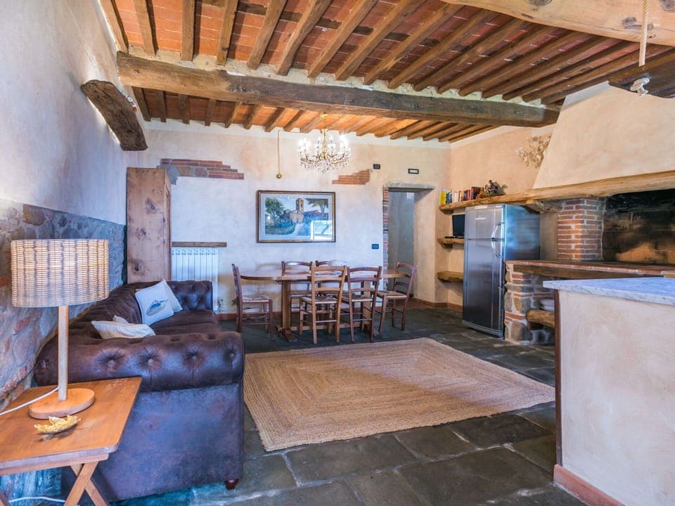 Property, Furniture, Table, Blue, Wood, Interior Design, Brick, Architecture, Floor, Living Room