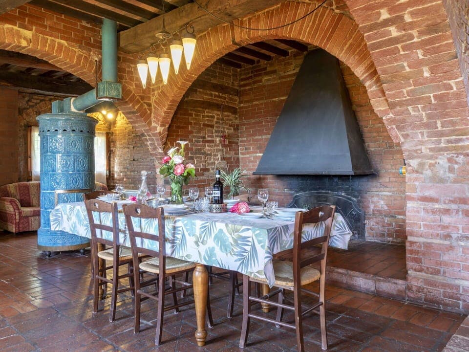 Furniture, Table, Property, Building, Interior Design, Wood, Chair, Brick, Floor, House