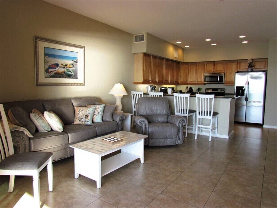 Main Living Space- Open Concept Kitchen, Dining, and Living Room - Main Living Space- Open Concept Kitchen, Dining, and Living Room. Plenty Of Comfortable Seating, Plus Bar Stool Seating.