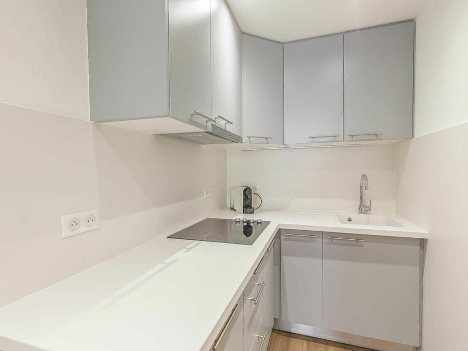 Property, Room, Interior Design, Furniture, Cabinetry, Countertop, Architecture, Kitchen, Real Estate, Floor