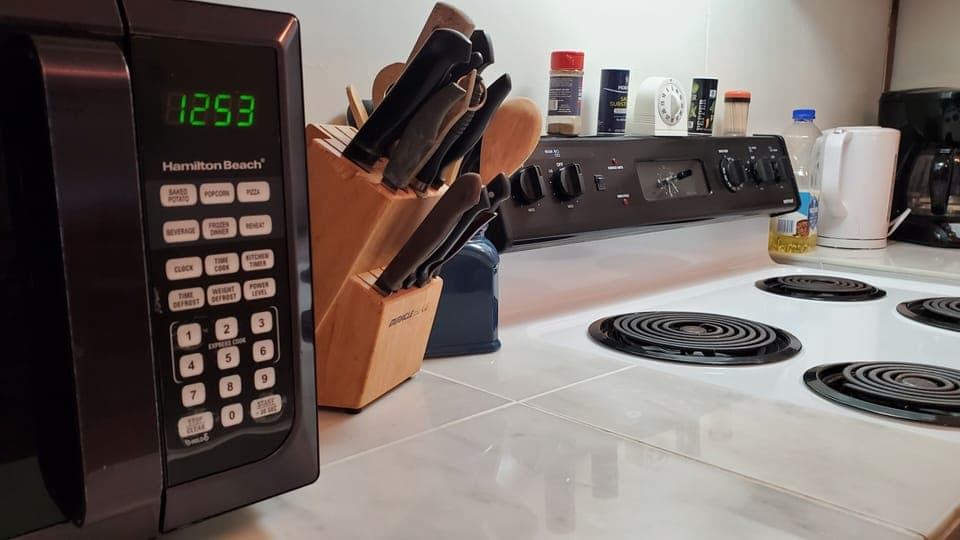 Larger kitchen for cooking meals