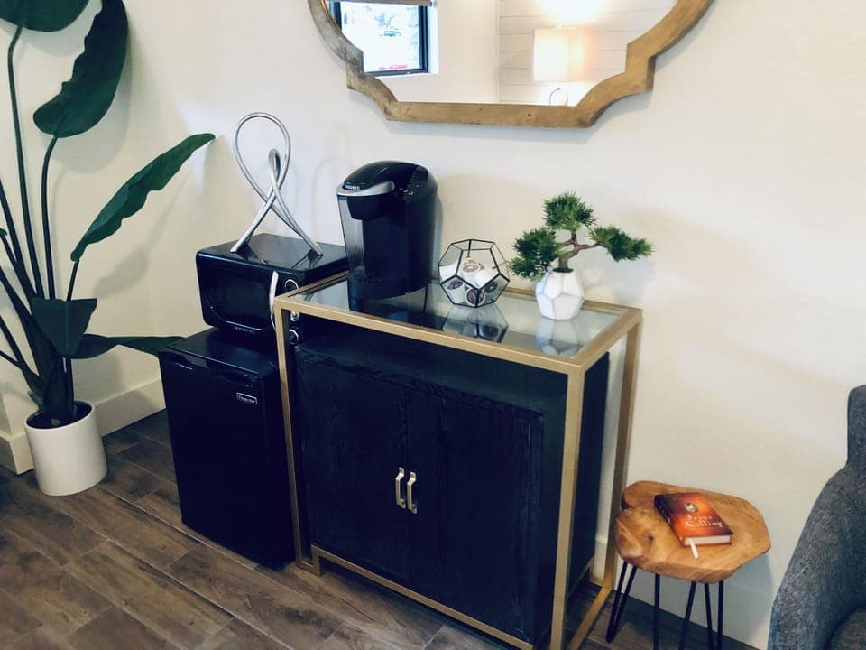 Coffee-make and mini refrigerator