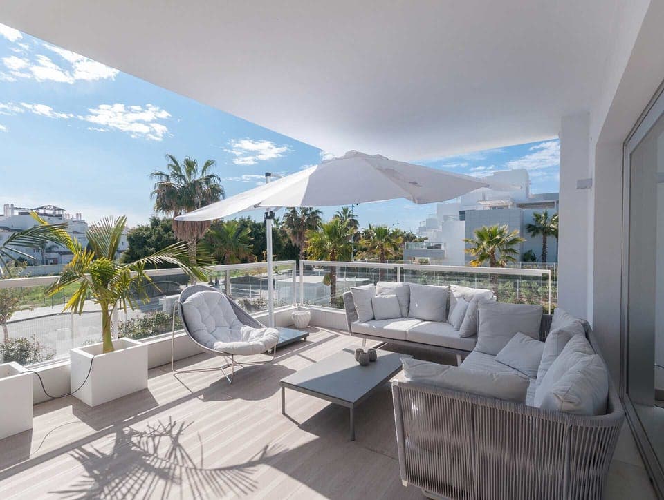 Beautiful chill-out area on the balcony of rental