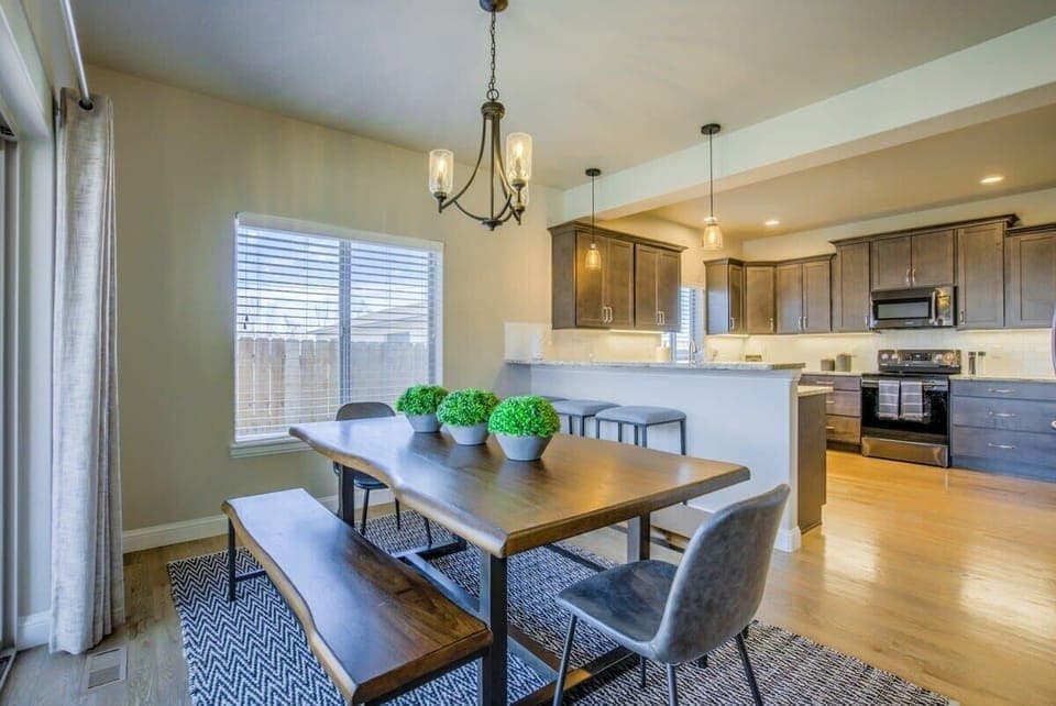 With dining space