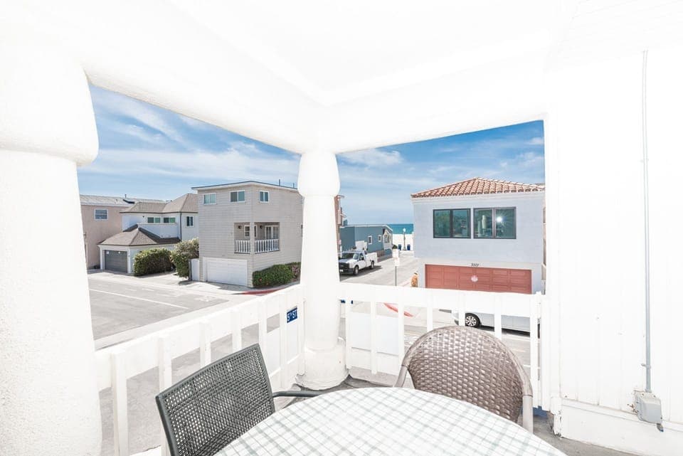 Ocean views and breezes can be enjoyed from the second level front balcony.
                