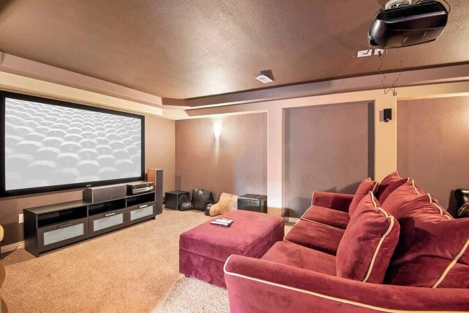 Theater Room (There is now an 85" TV rather than a projector)