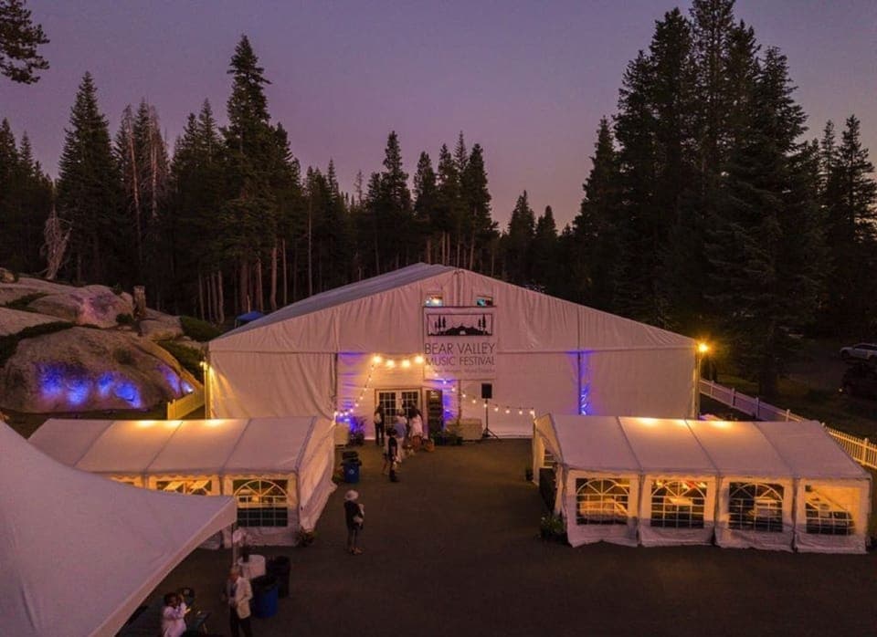 Music festival tent