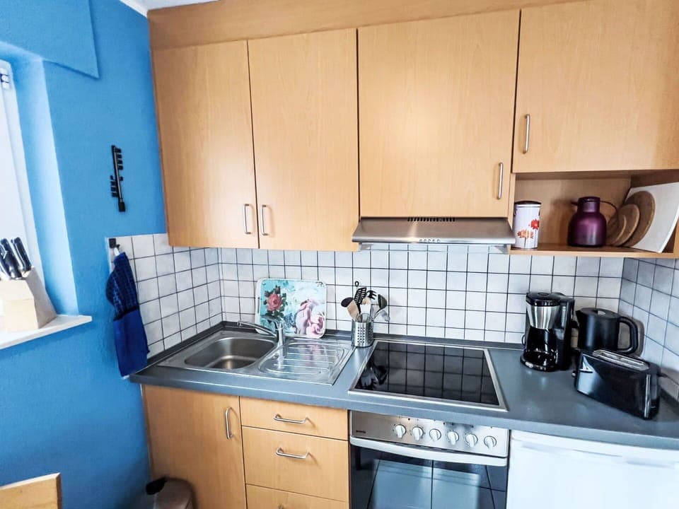 Kitchen Appliance, Kitchen, Major Appliance, Countertop, Furniture, Kitchen Sink, Cabinetry, Interior Design, Flooring, Sink