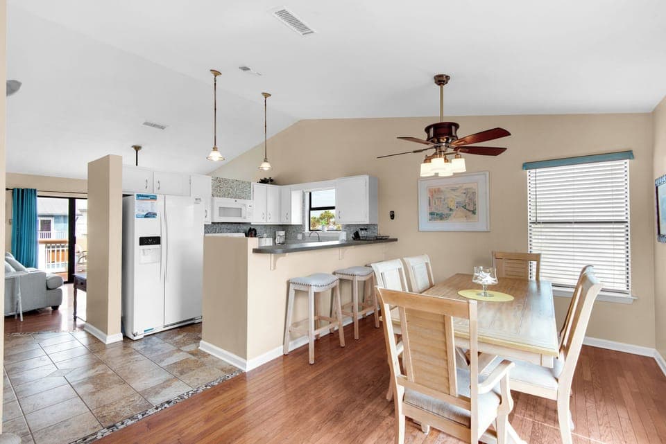 Dining and kitchen