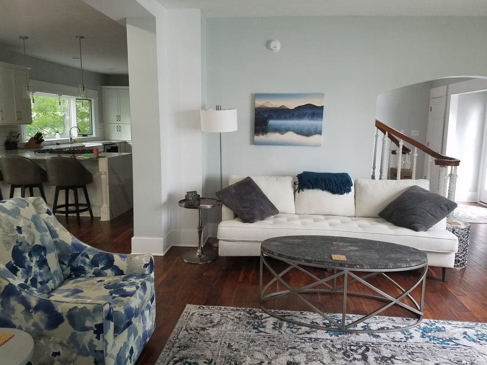 Great Room open to kitchen and dining area