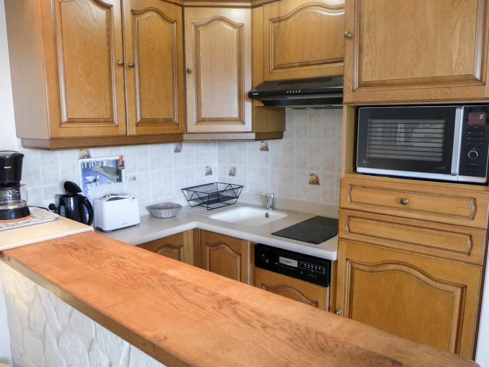 Cabinetry, Countertop, Furniture, Kitchen Appliance, Kitchen Sink, Kitchen, Kitchen Stove, Home Appliance, Wood, Lighting