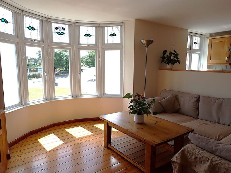 Front living room with views onto Griffin Park, Coney beach 300 yards from door