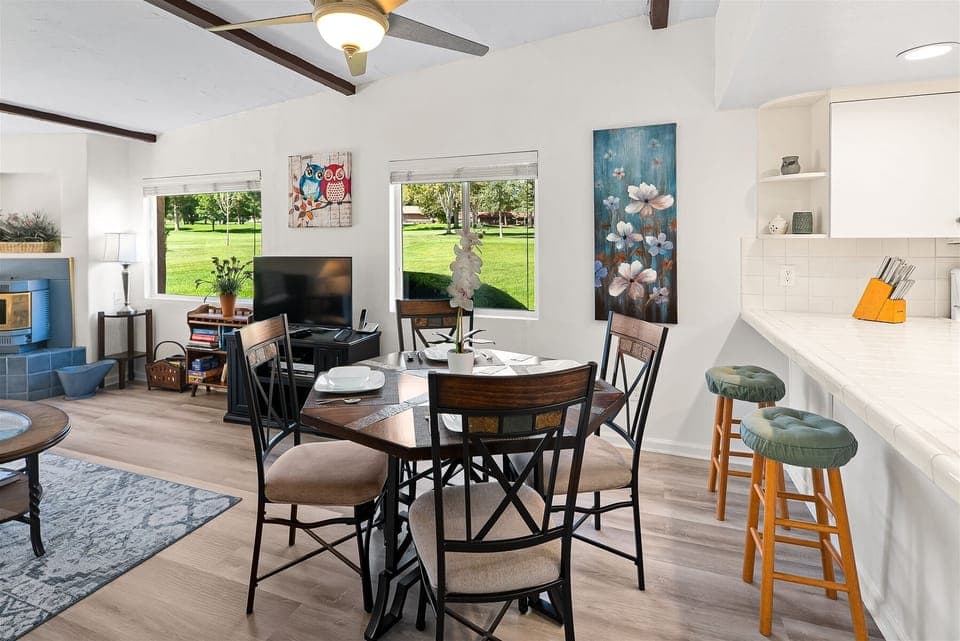 Dining and living area