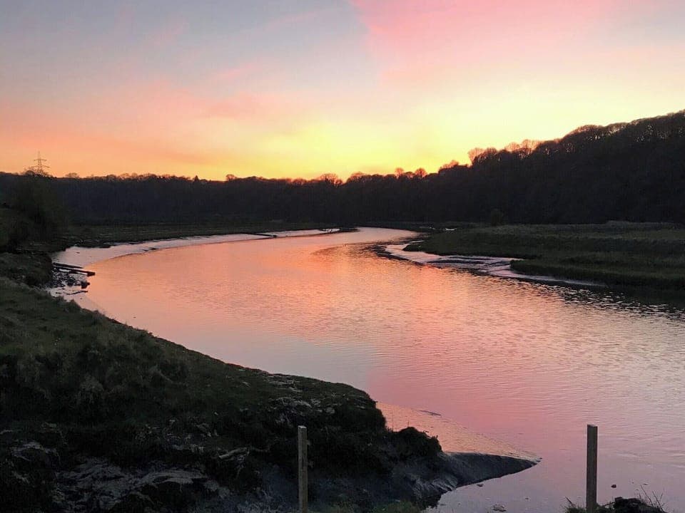 Sunset viewed from the house | Lower Netherdowns, Weare Giffard, Bideford