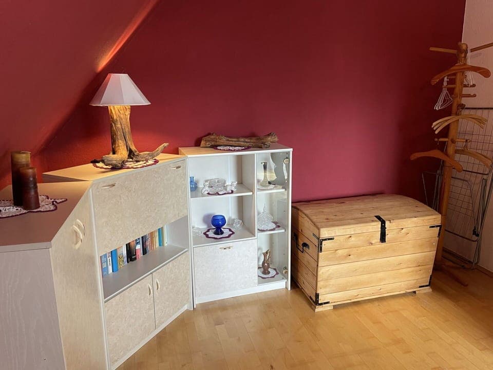 Property, Furniture, Wood, Interior Design, Shelving, Drawer, Nightstand, Floor, House, Wall