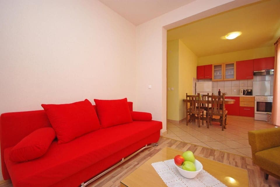 kitchen & living room