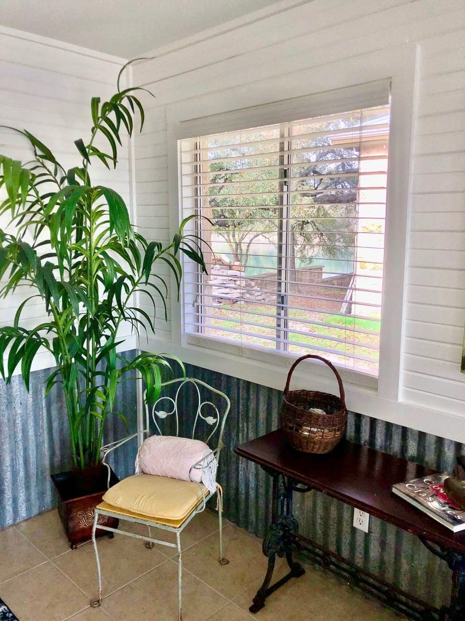 Lakeview through window 