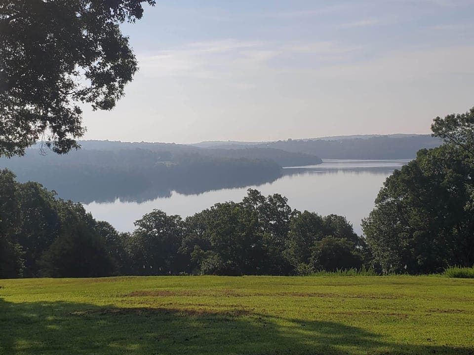 mirror reflection on the lake
