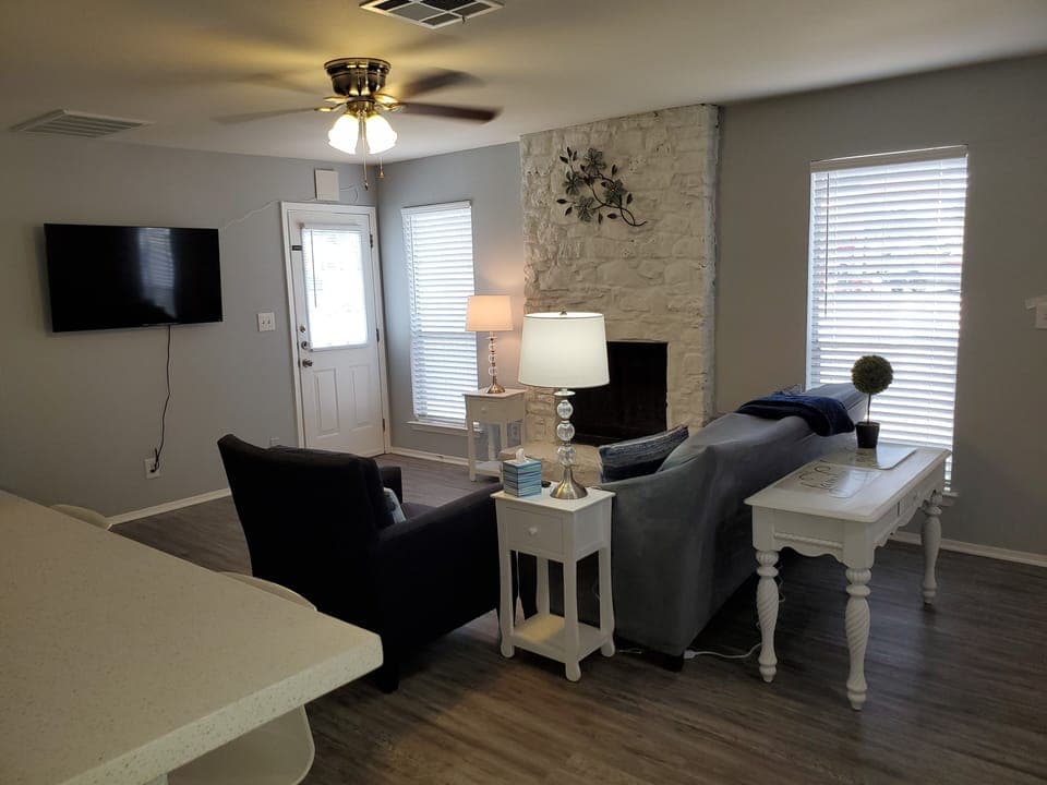 Relax in freshly decorated living space.
