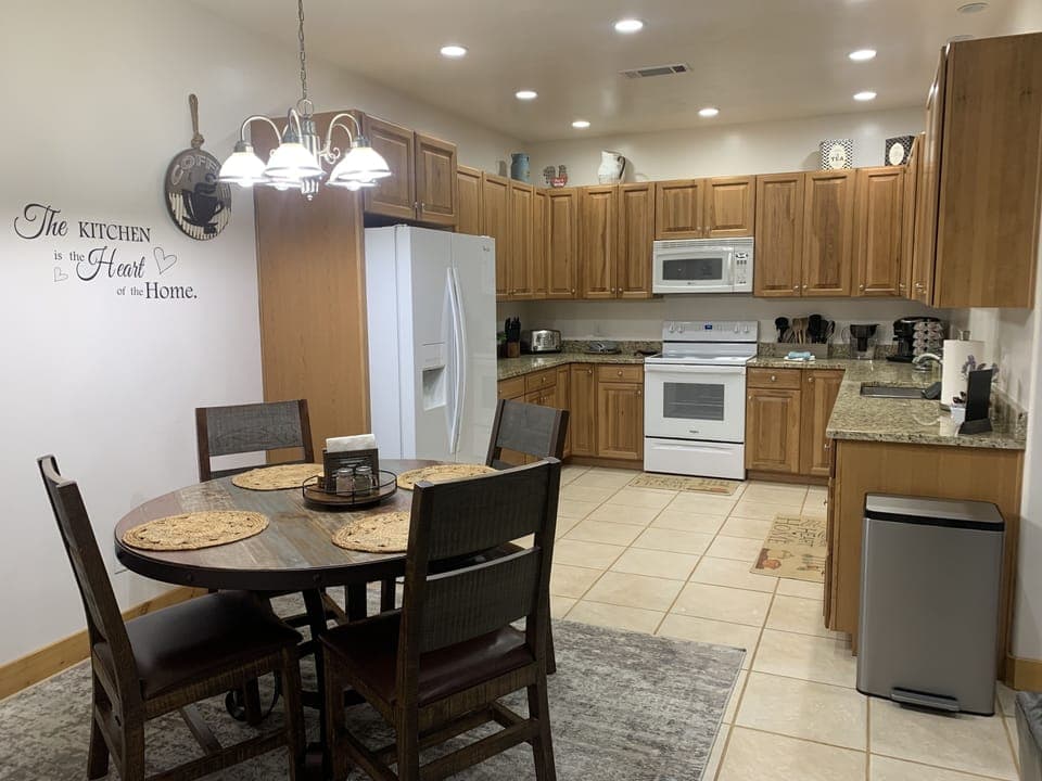 Dining room and kitchen