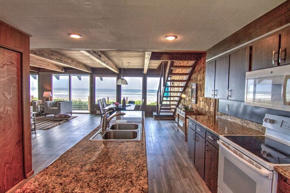 Enjoy the ocean view while you make dinner.