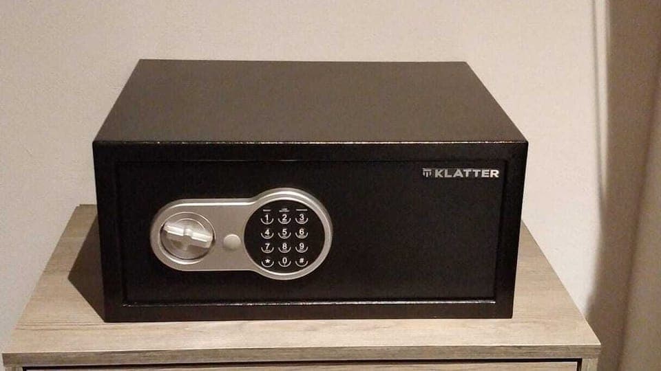 Safe located in the Master Bedroom Closet