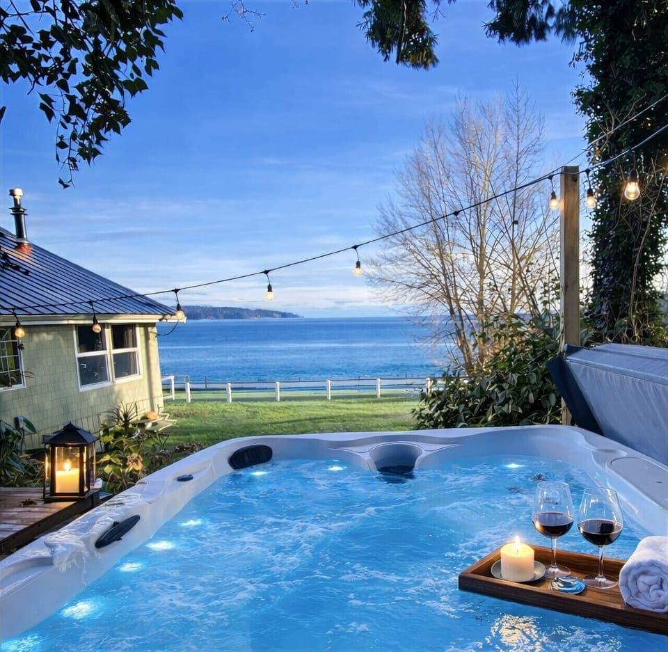 Hot tub with a view