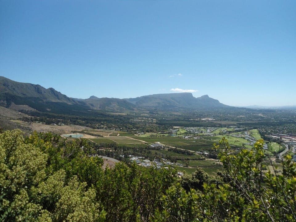 Constantia Valley towards City of Cape Town