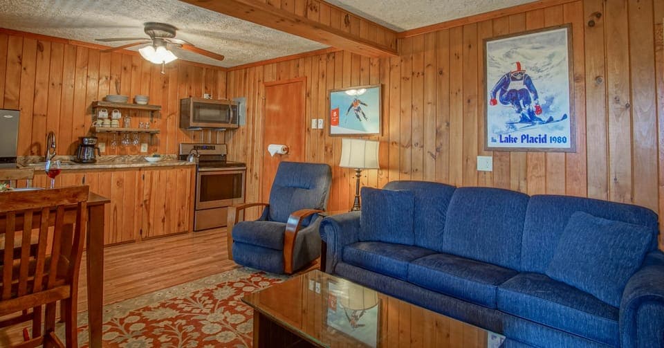 Another view of the kitchenette, dinning and living room.