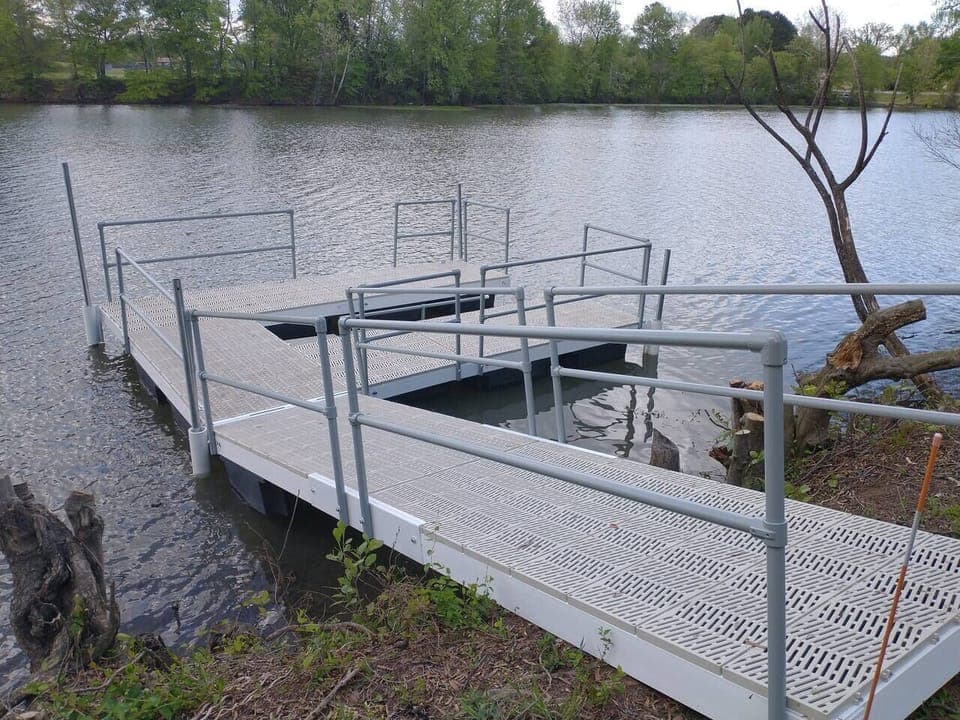 Private dock with kayak lauch