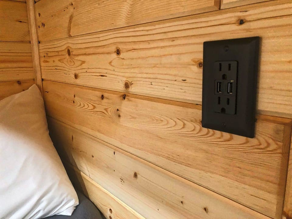 All bunks and king beds have outlets and USB chargers