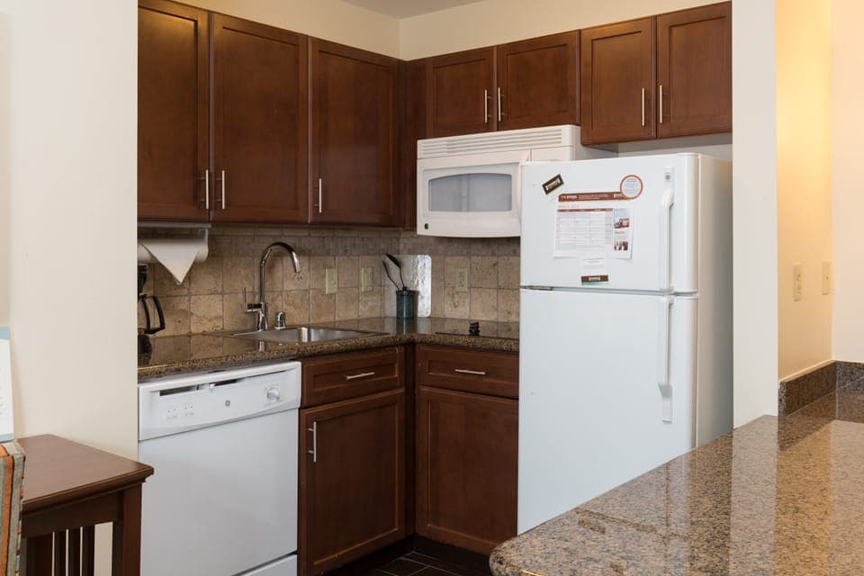 Make a snack in the kitchenette.