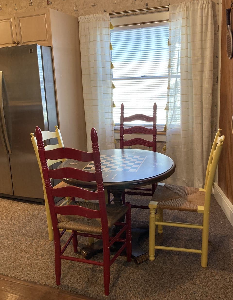 first floor dinette area or chess and checkers table