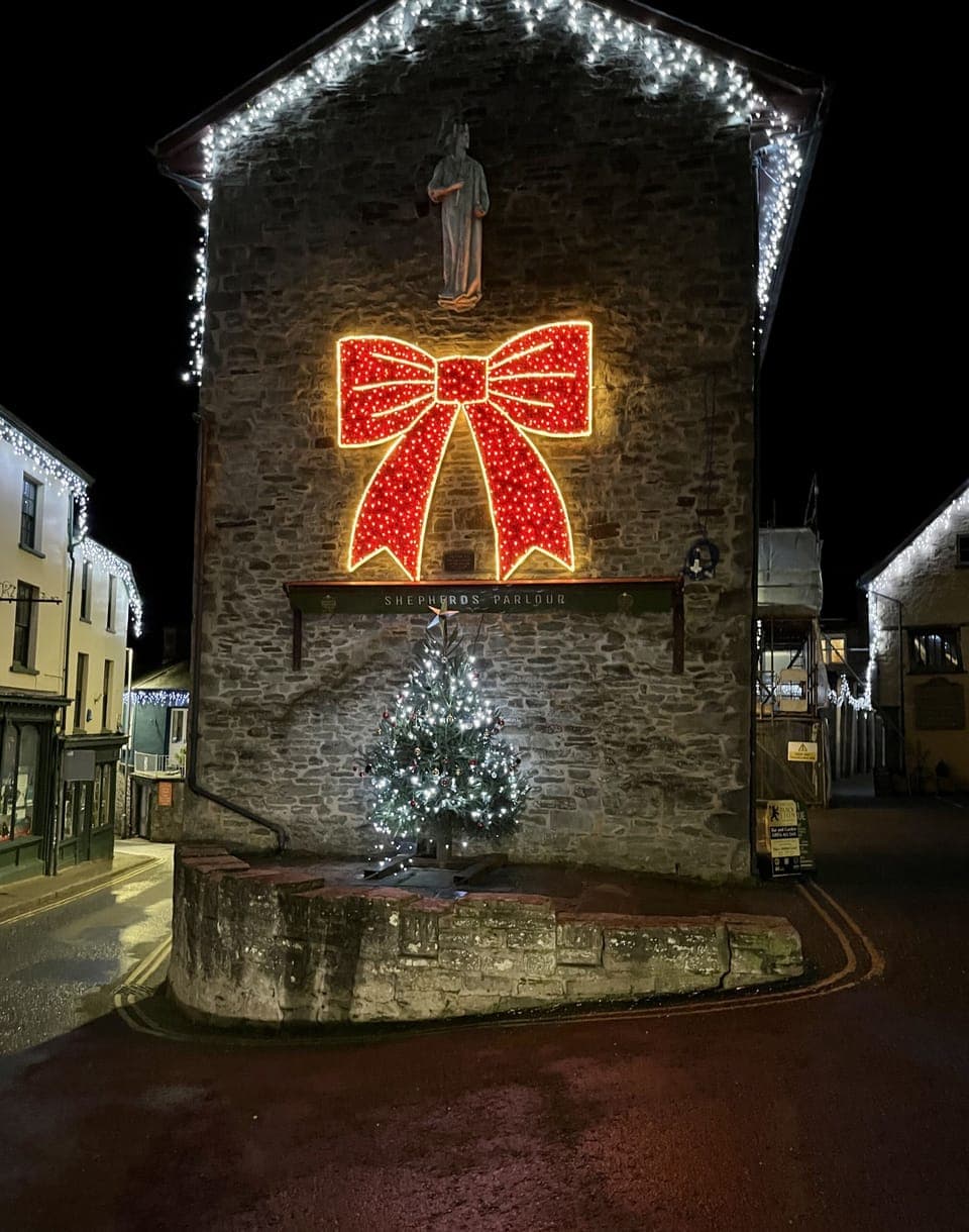 Christmas lights in centre of town