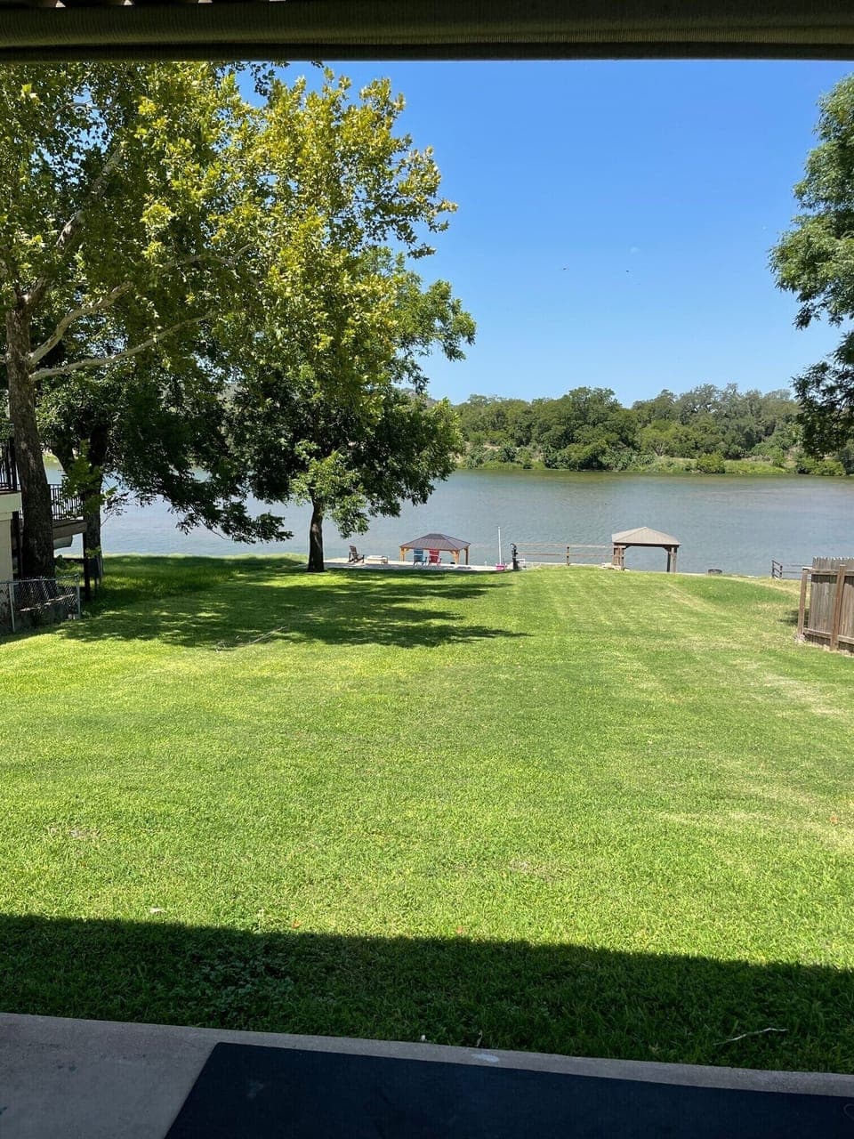 Backyard water view