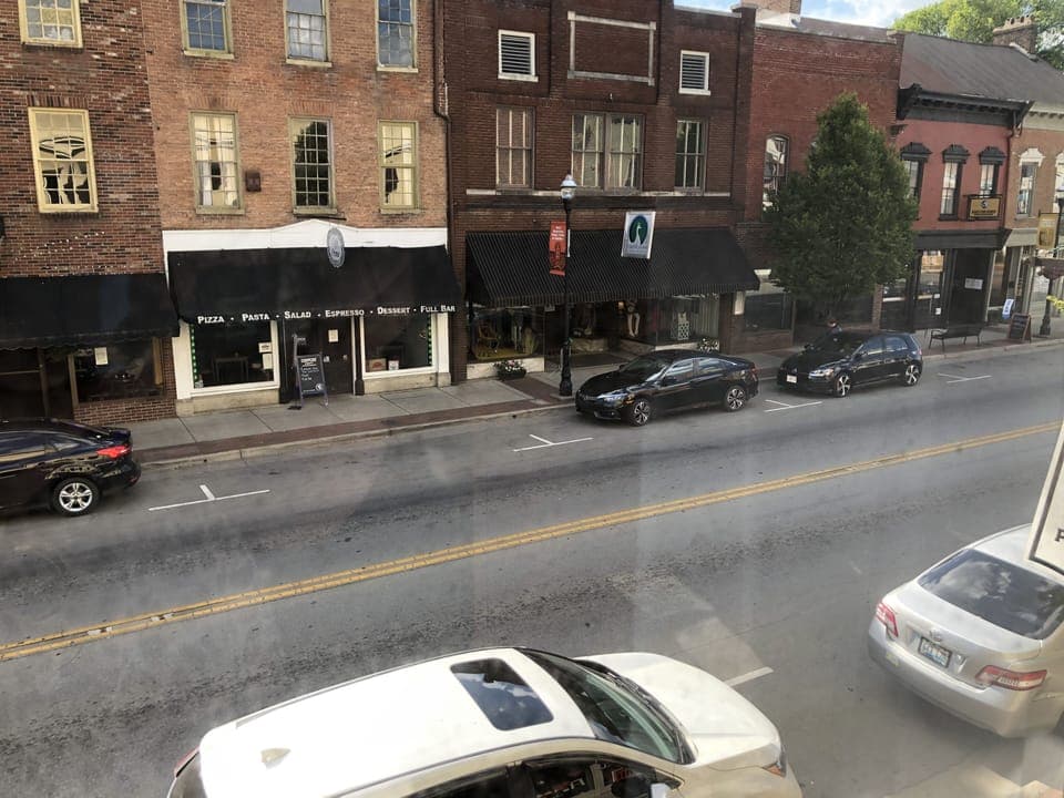The second bedroom overlooks North Third Street.