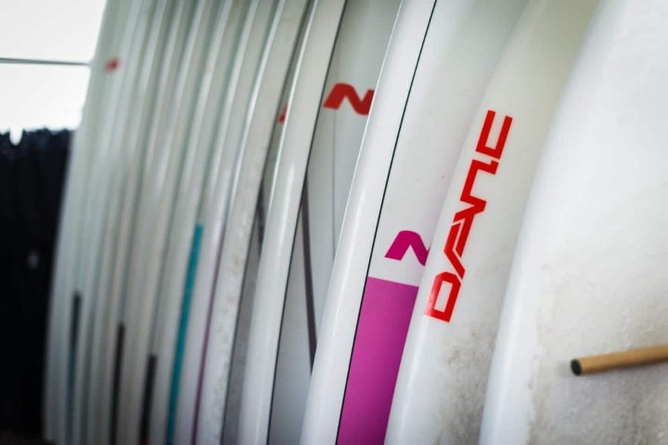 A wide variety of surfboards available with add-on. 