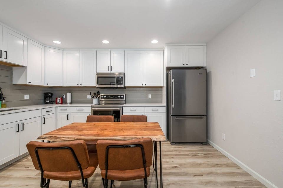 Our dining area is perfectly positioned so the chef is always part of the party.