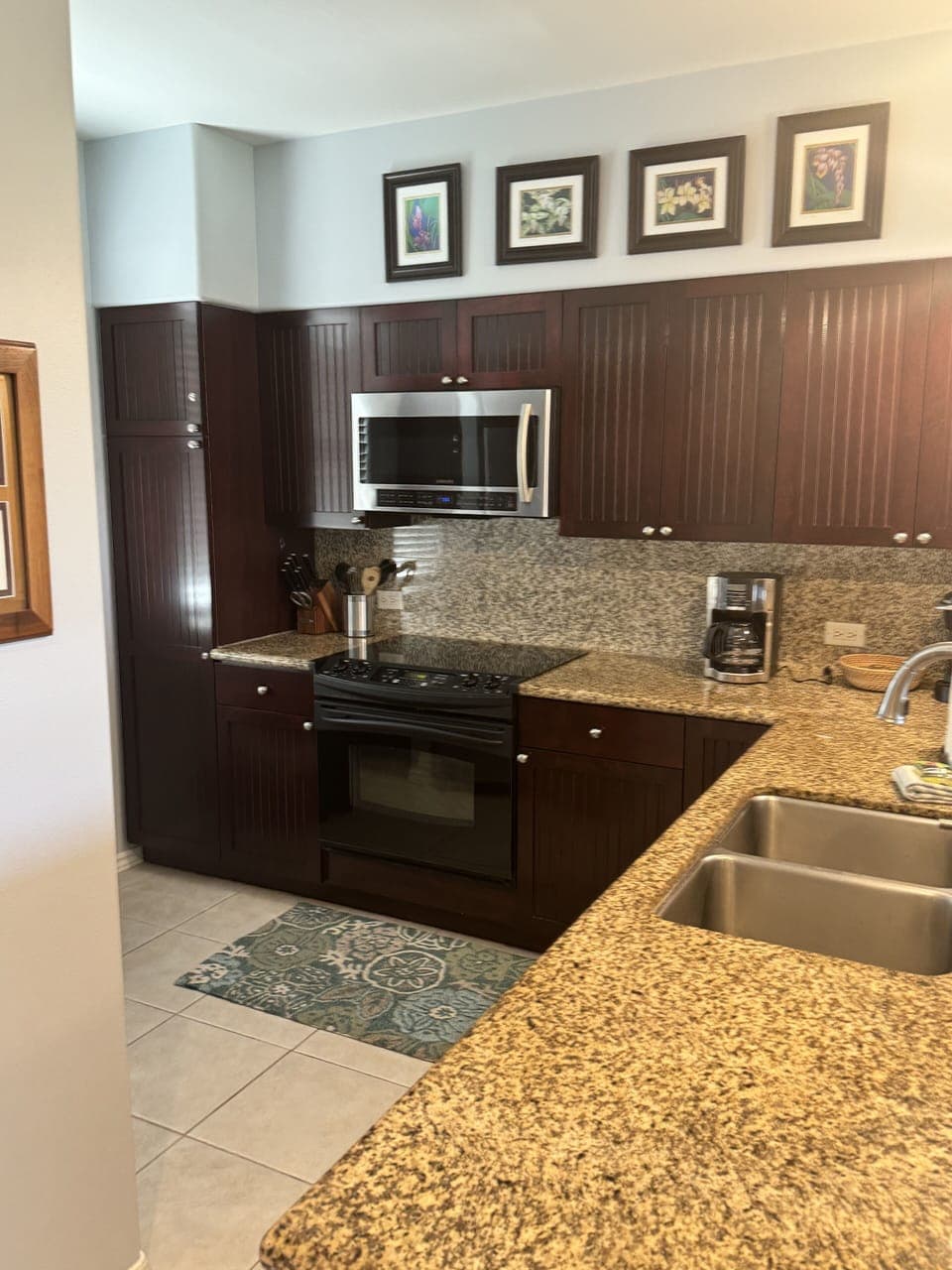 Kitchen has almost anything you’d need to stay in and cook (if you want to!)