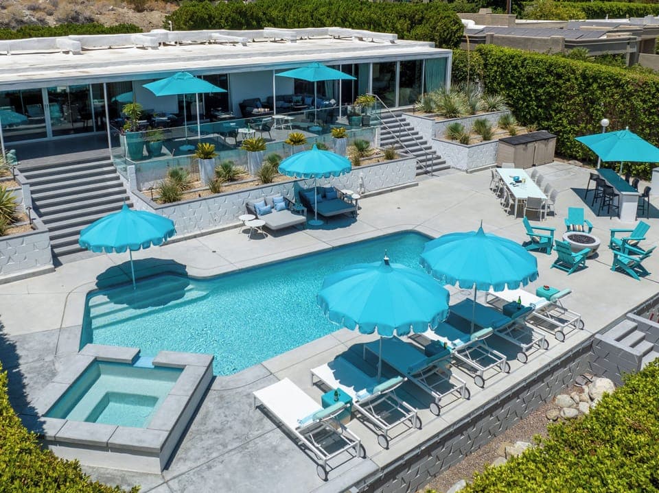 Aerial View Of Property And Pool