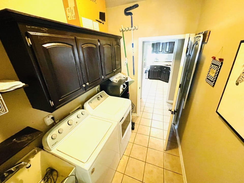 Full laundry room for your convenience. 