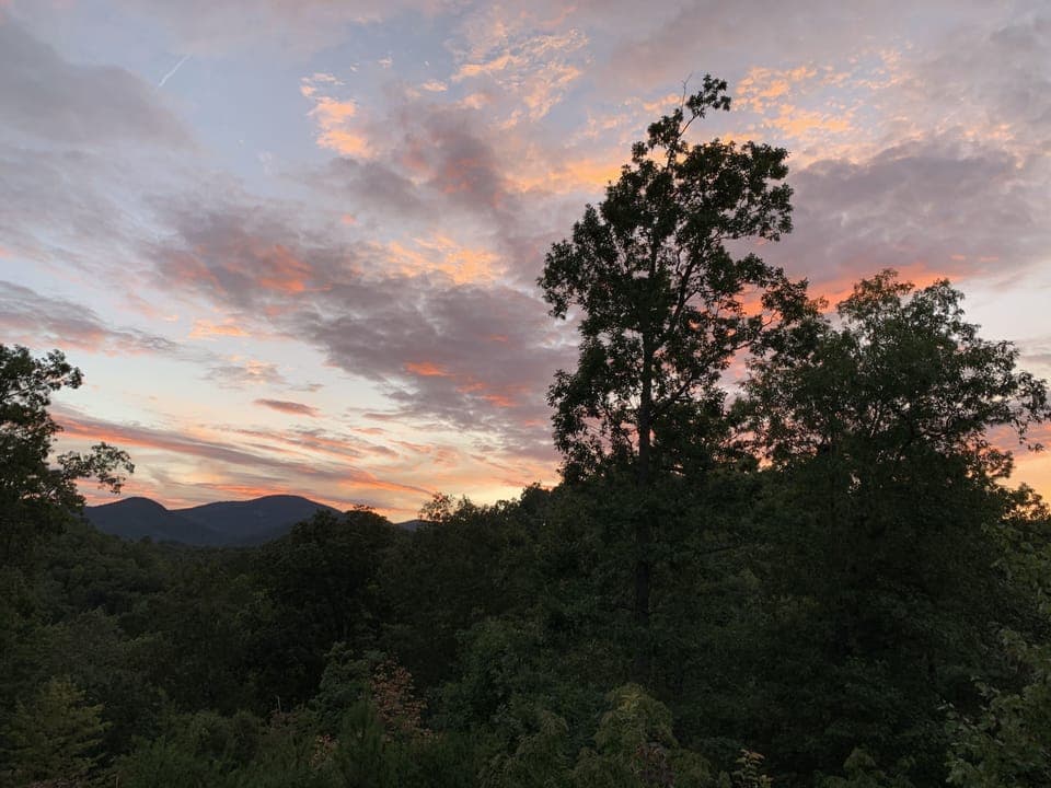 Sunset view from balcony