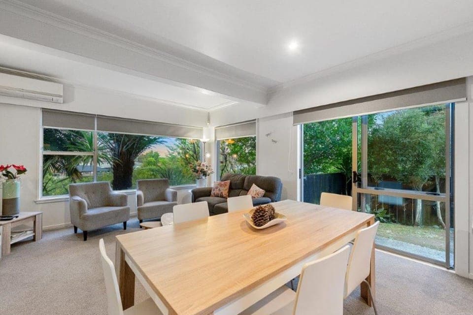 Open plan living areas.